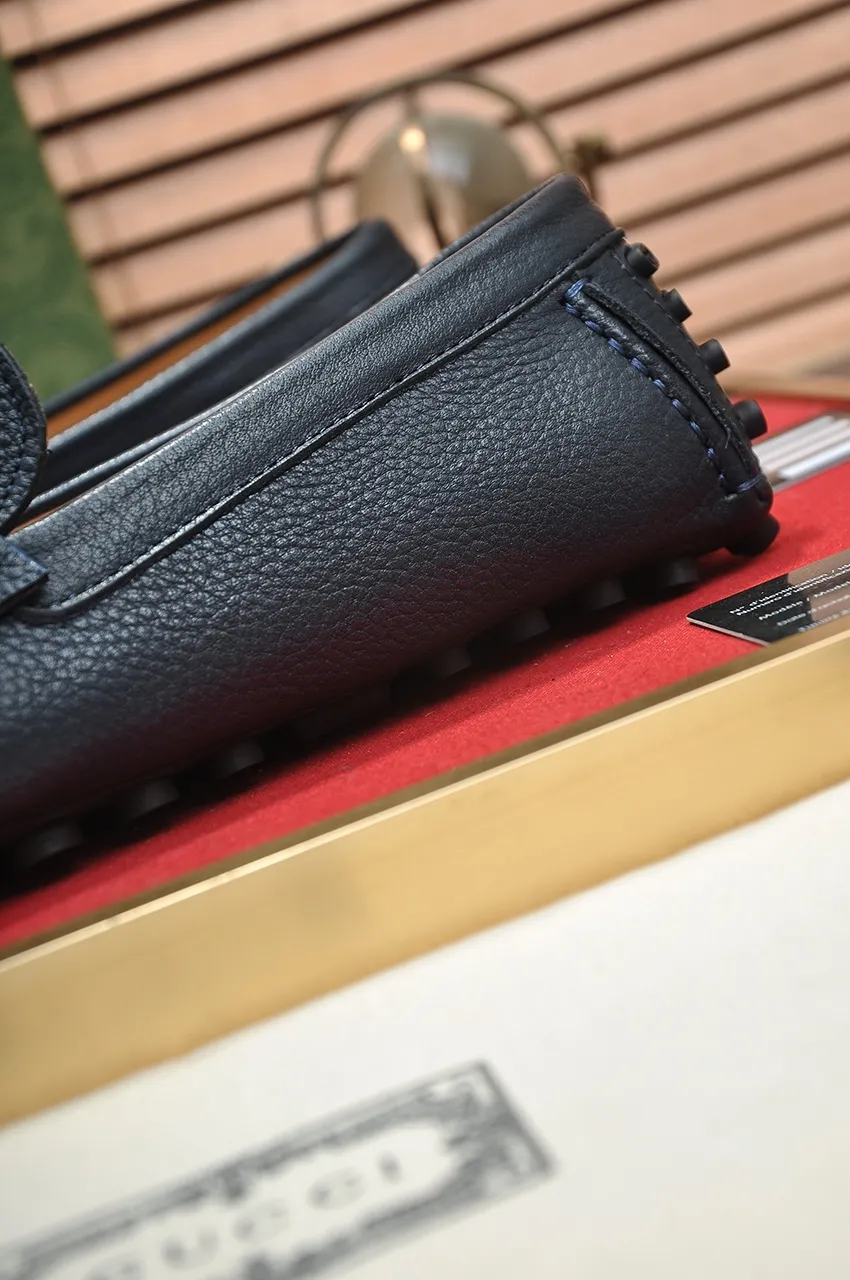 Men's Men's Shoes💰420💶【GUCCI】 (High-end Niuli) New 🍀Gucci*——Gucci Doudou Shoes! Made of imported original cowhide, the inner top layer is comfortable cowhide lining! Original wear-resistant rubber outsole! High quality products! Code number 38-44!